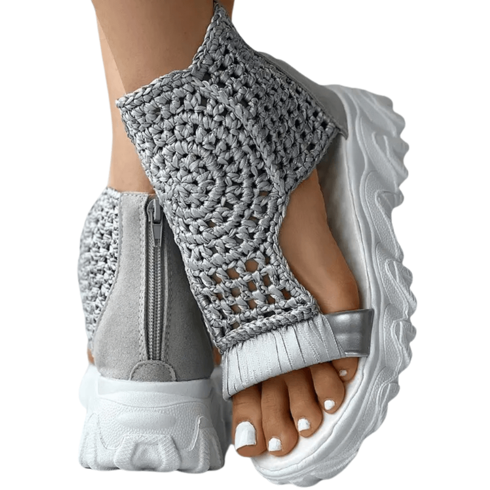 Sandales compensées tressées Sorra 