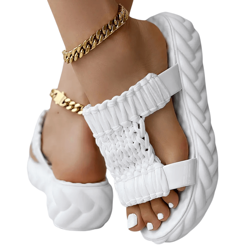 Sandales à plateforme en maille de Marseille 