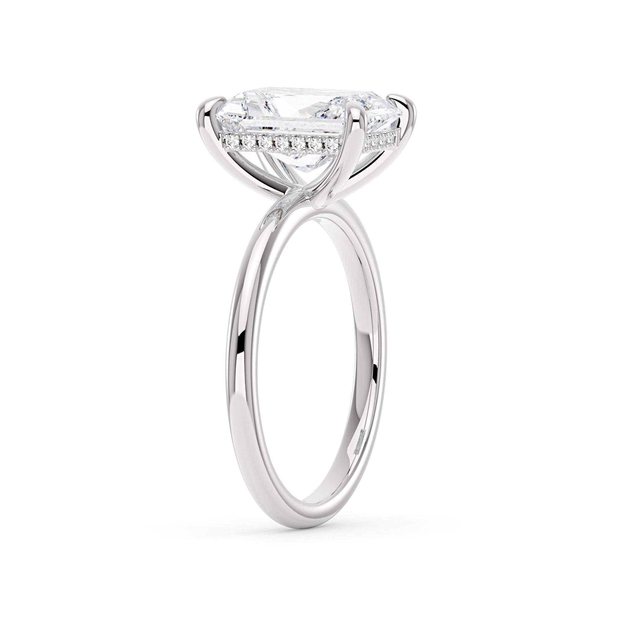 Bague solitaire rayonnante