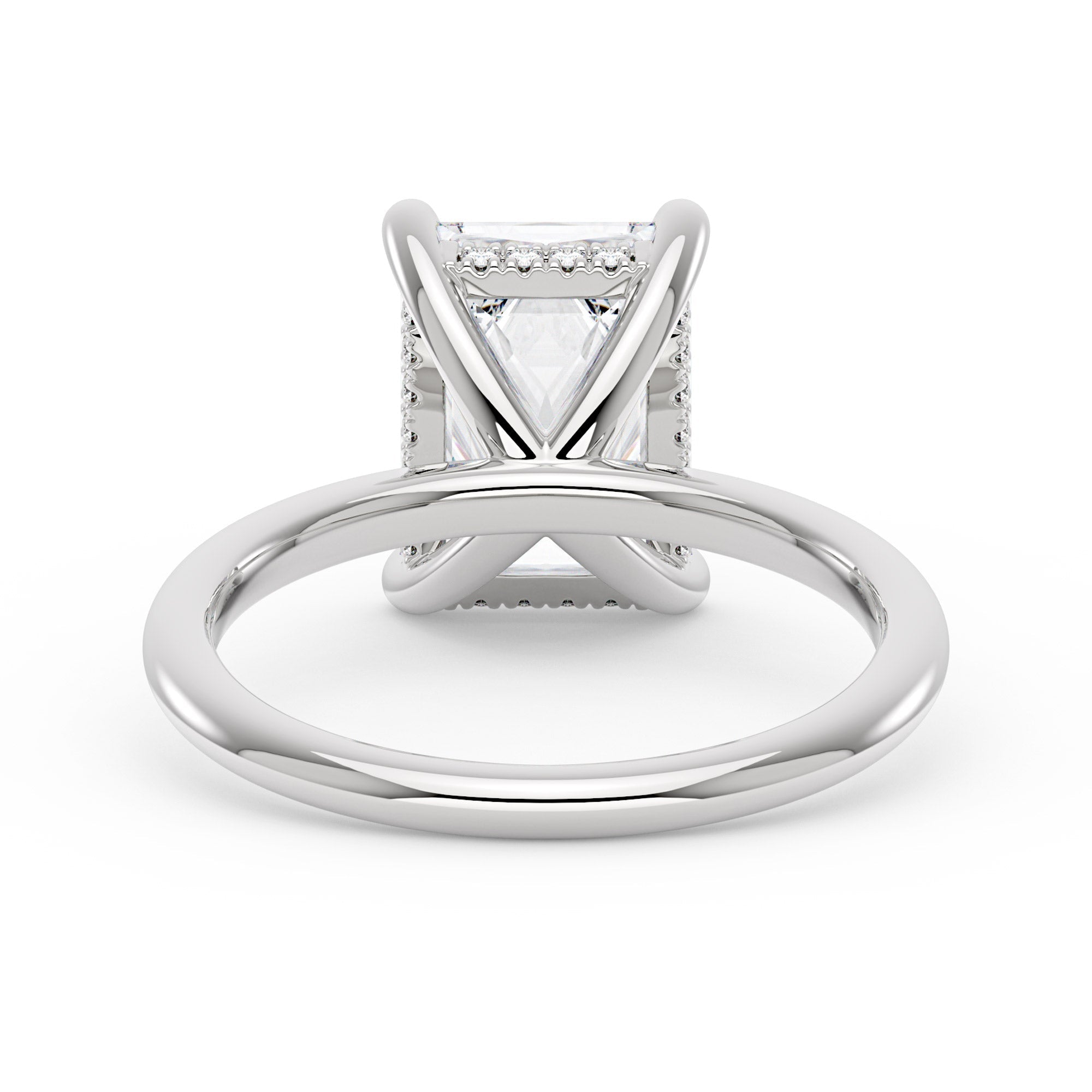 Bague solitaire rayonnante