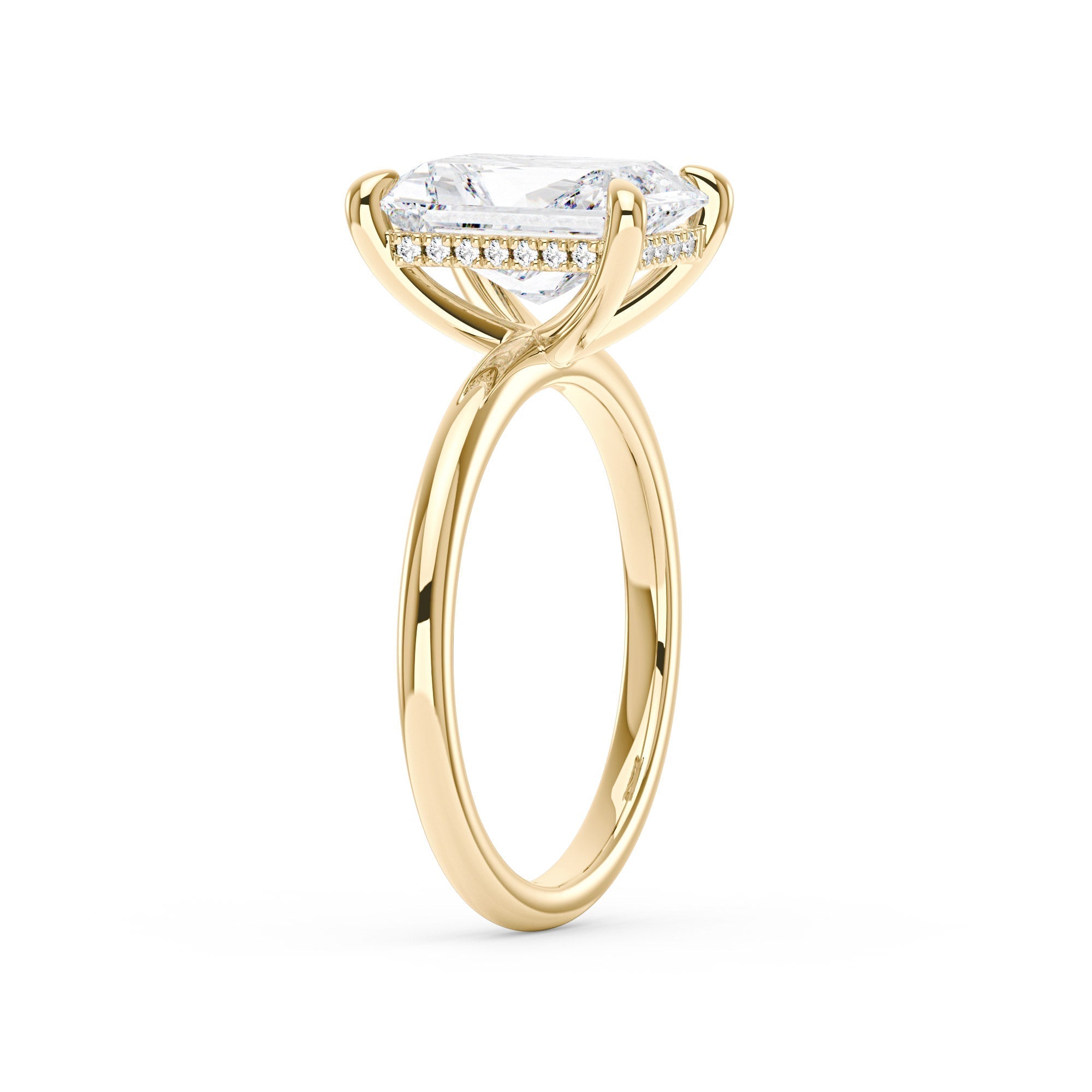 Bague solitaire rayonnante