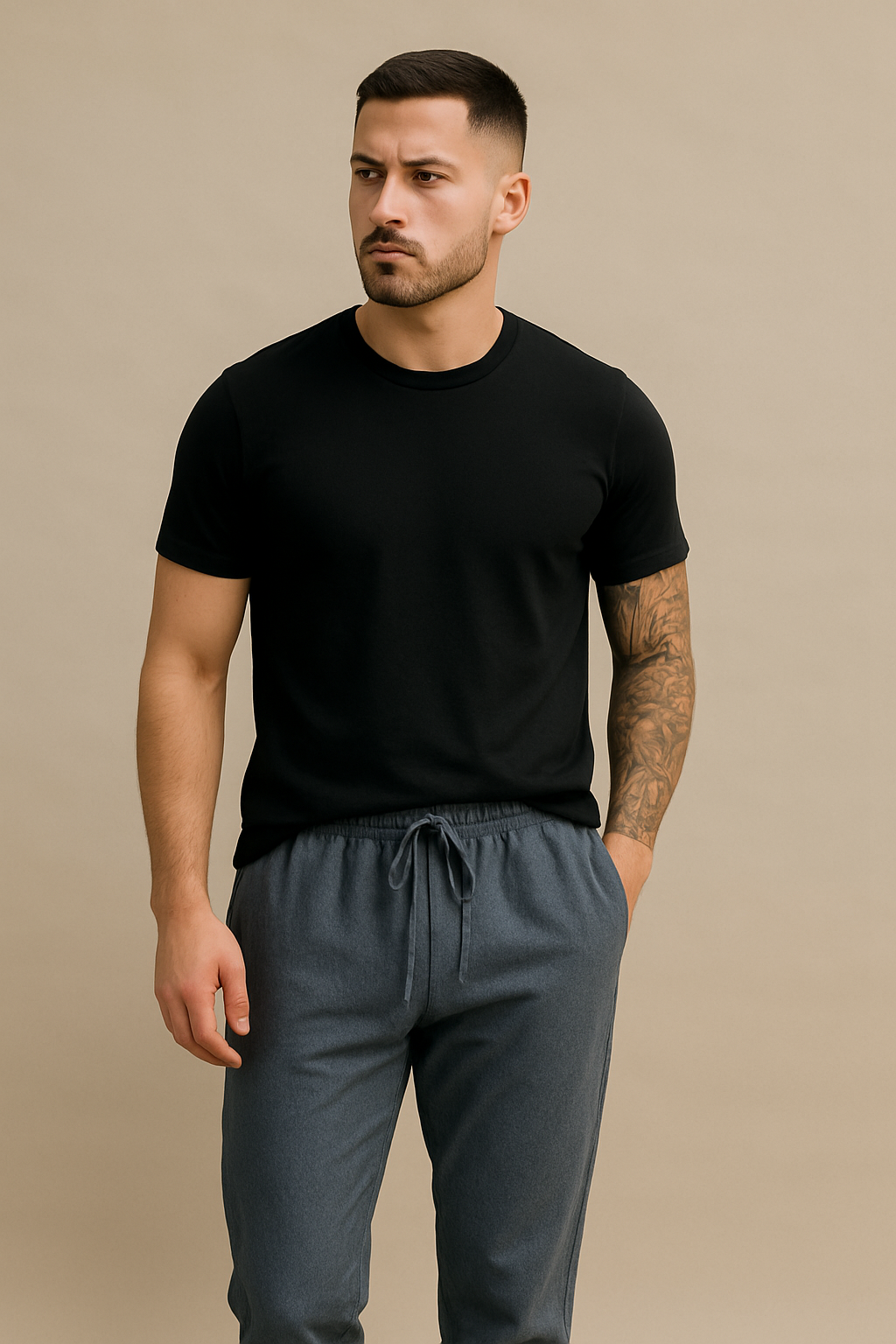 Pantalon en lin de qualité supérieure pour homme
