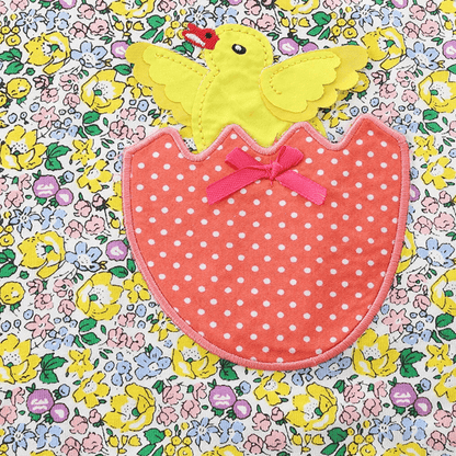 Girls Bunny & Chick Floral Long Sleeve Dress