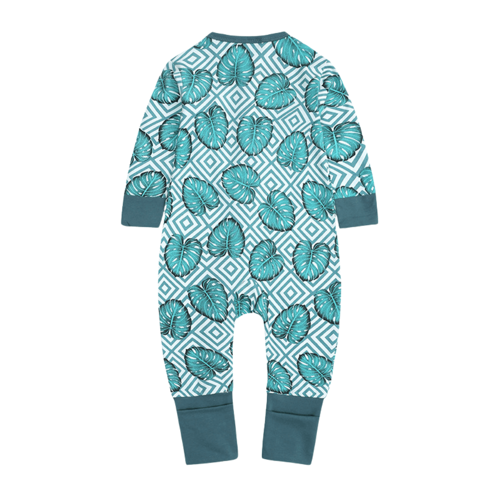 Cute Print Easy Zip Baby Romper