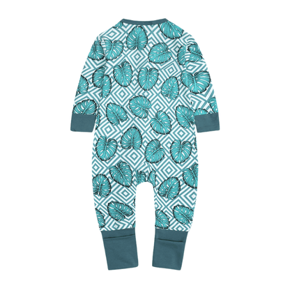 Cute Print Easy Zip Baby Romper