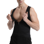 SweatMax : Gilet de compression sauna pour homme, favorisant la transpiration et la silhouette.