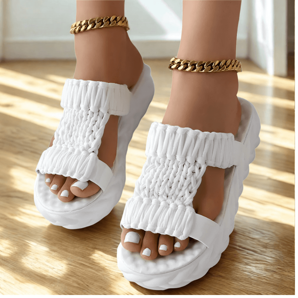 Sandales à plateforme en maille de Marseille 