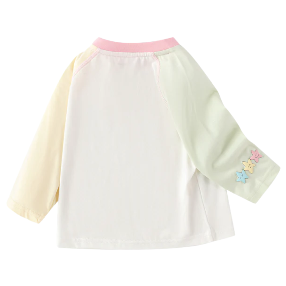 T-shirt à manches longues imprimé animal pour filles mignonnes