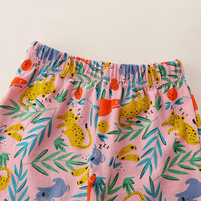 Sleepy Jungle Friends Top & Shorts Set