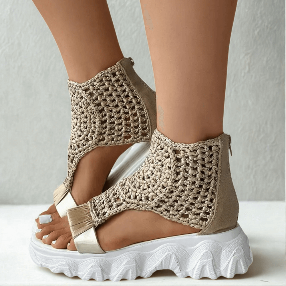 Sandales compensées tressées Sorra 