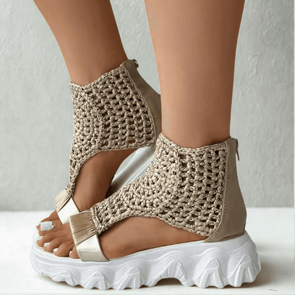Sorra Braided Wedge Sandals
