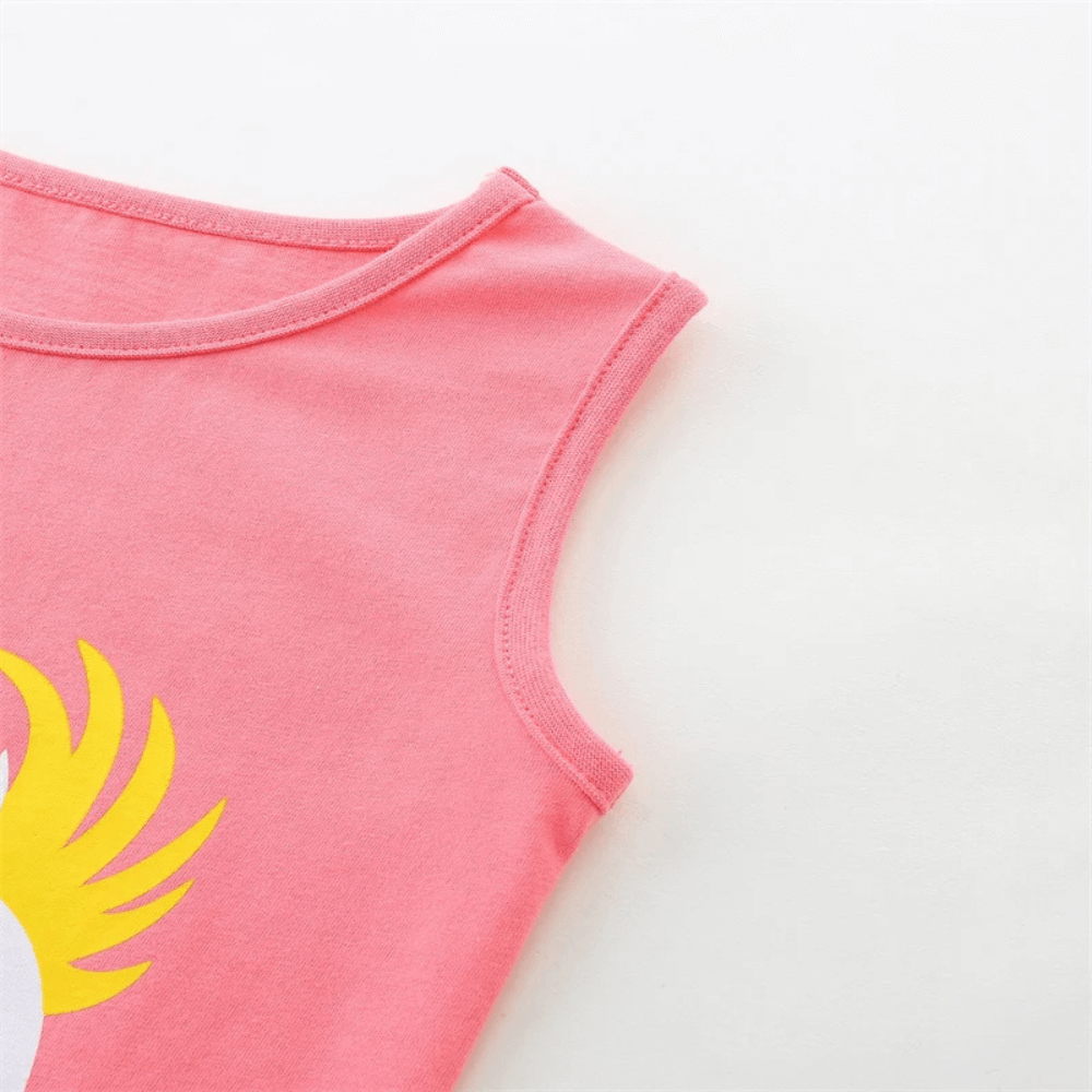 Robe d'été charmante pour filles avec motif cacatoès