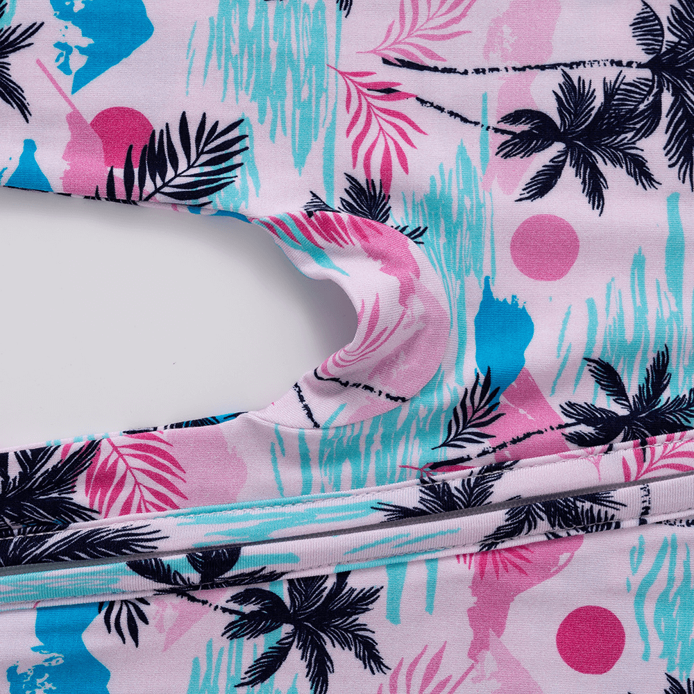 Lovely Tropical Sunset Print Baby Romper