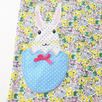 Robe à manches longues fleurie lapin et poussins pour filles