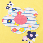 Sunny Flower Ruffle Top & Striped Shorts Set