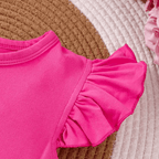 Sparkly Butterfly Ruffle Top & Shorts Set