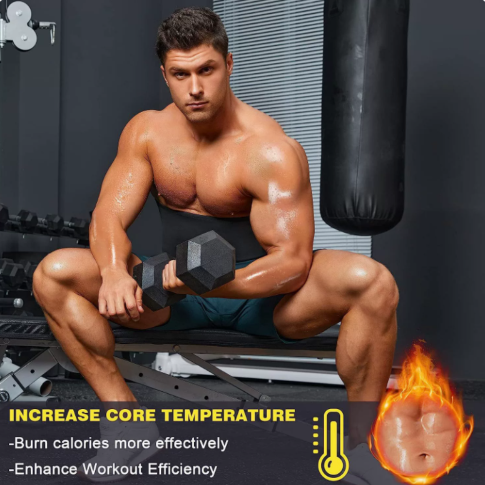 ThermoCore: Men's Waist Trainer Fat Burning Sweat Belt