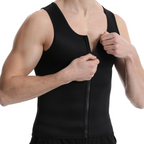 SweatMax : Gilet de compression sauna pour homme, favorisant la transpiration et la silhouette.