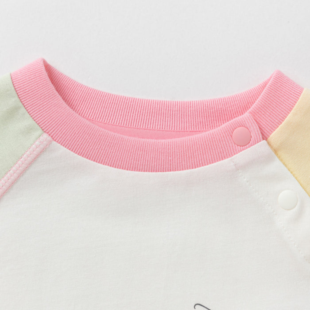 T-shirt à manches longues imprimé animal pour filles mignonnes