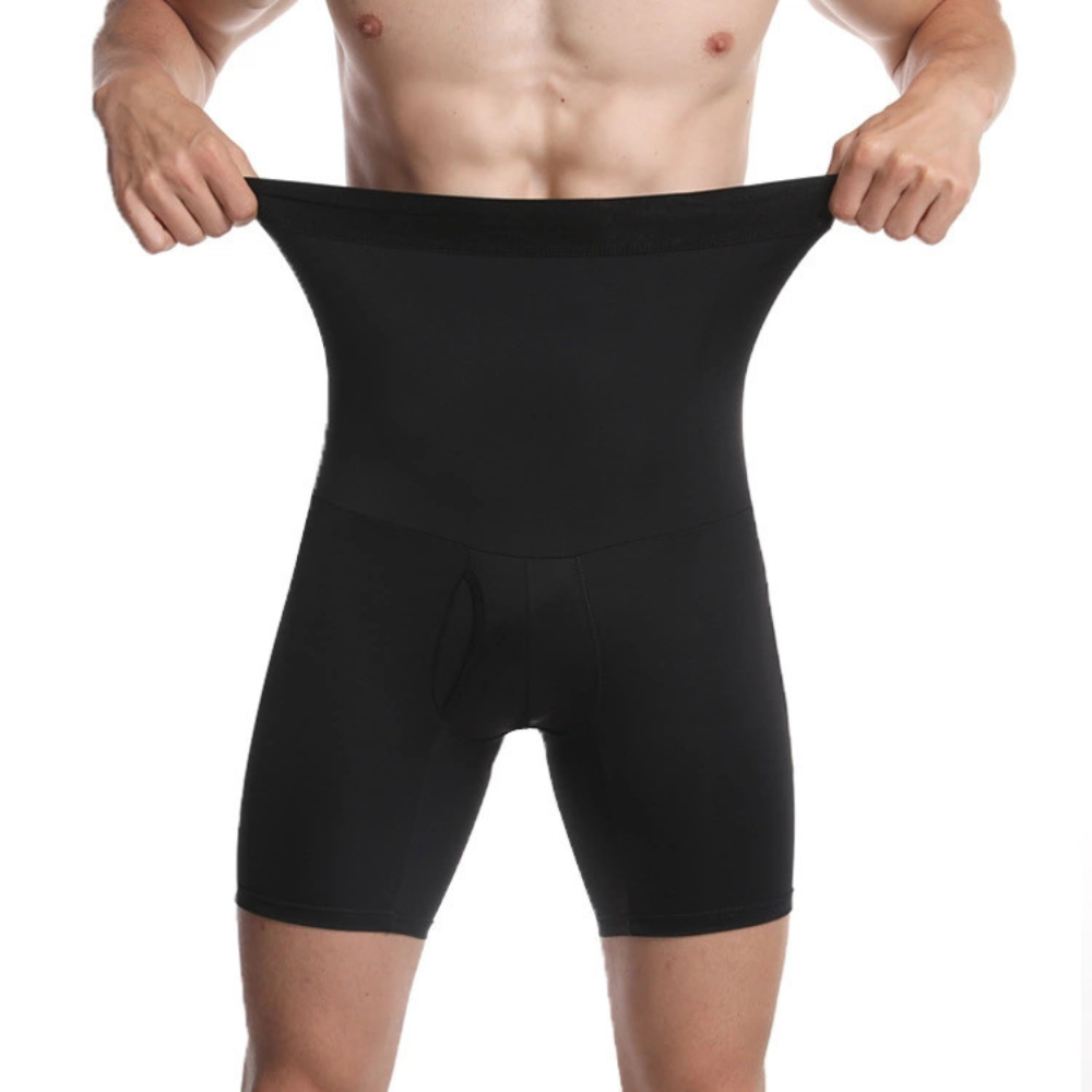 Short de compression sculptant ventre plat pour homme