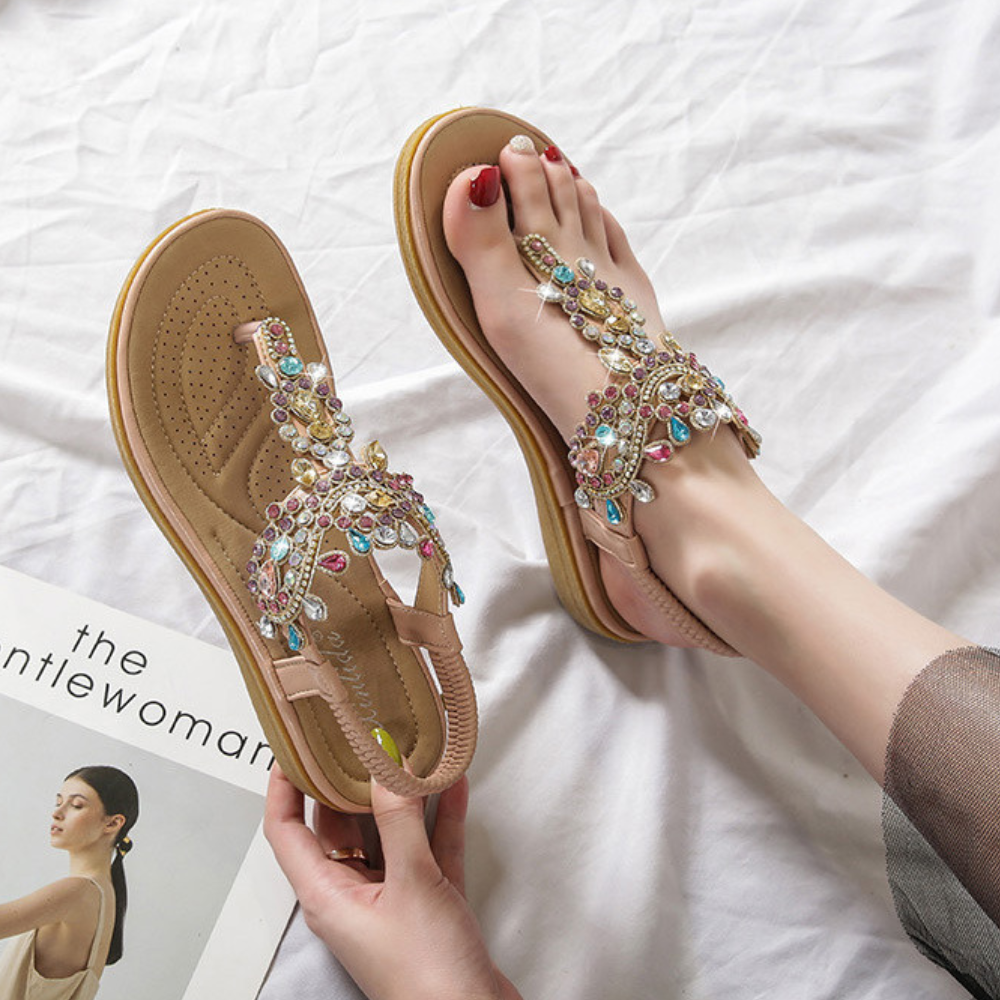 Sandales Ravello ornées de cristaux