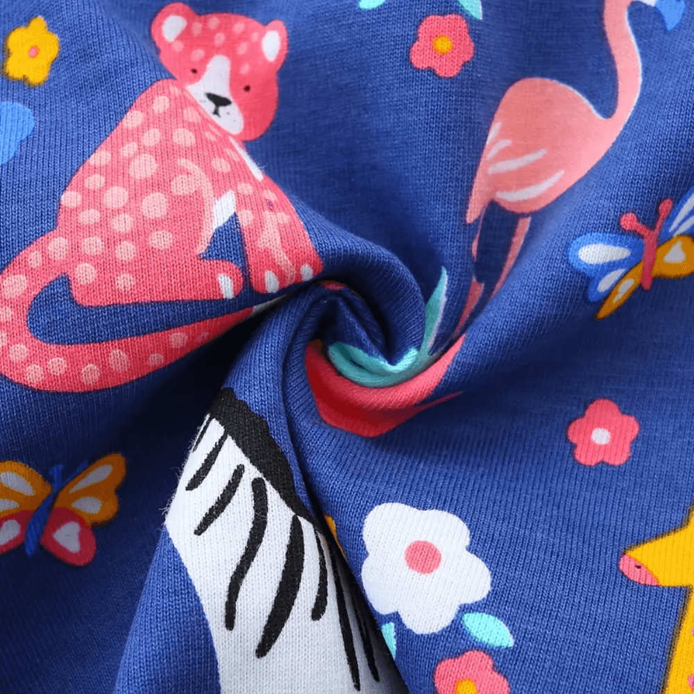 Floral Lion Ruffle Top & Safari Shorts Set