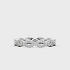 Art Deco Infinity Moissanite Pavé Eternity Band