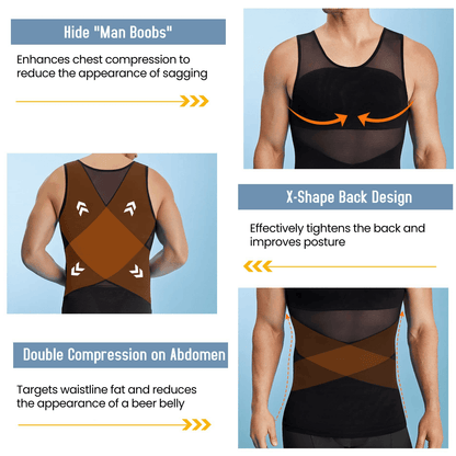MaxFit Pro: Men's Slimming & Body Sculpting Sleeveless Top