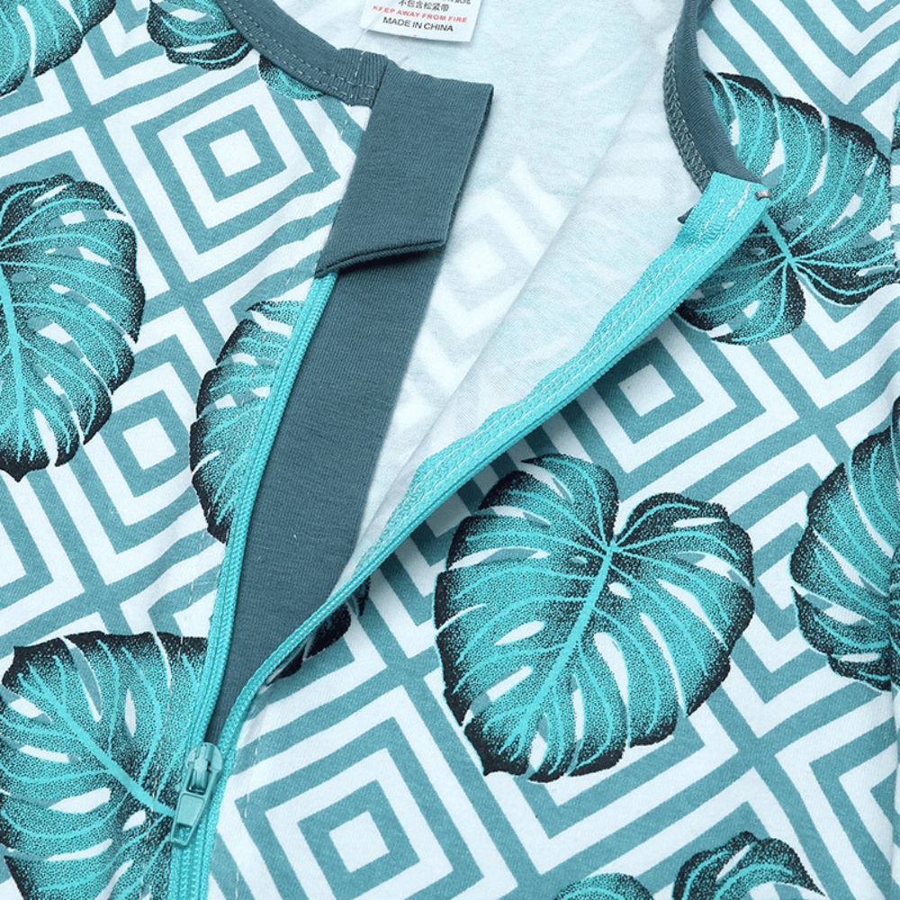 Cute Print Easy Zip Baby Romper
