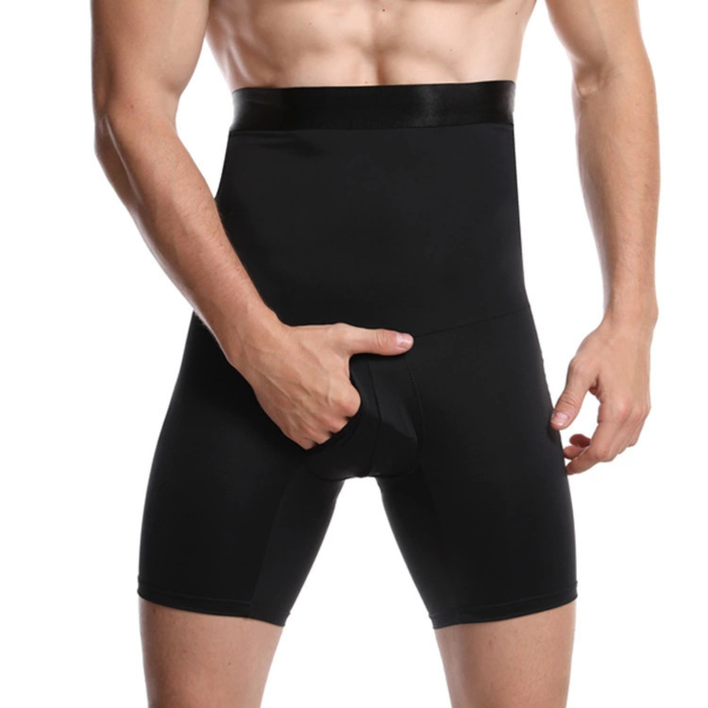 Short de compression sculptant ventre plat pour homme