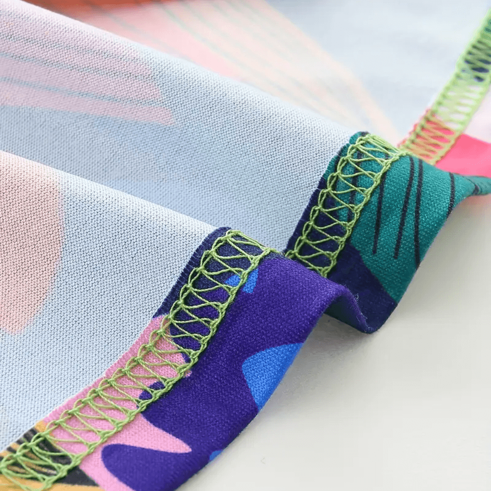 Robe d'été colorée à motif perroquet tropical pour filles