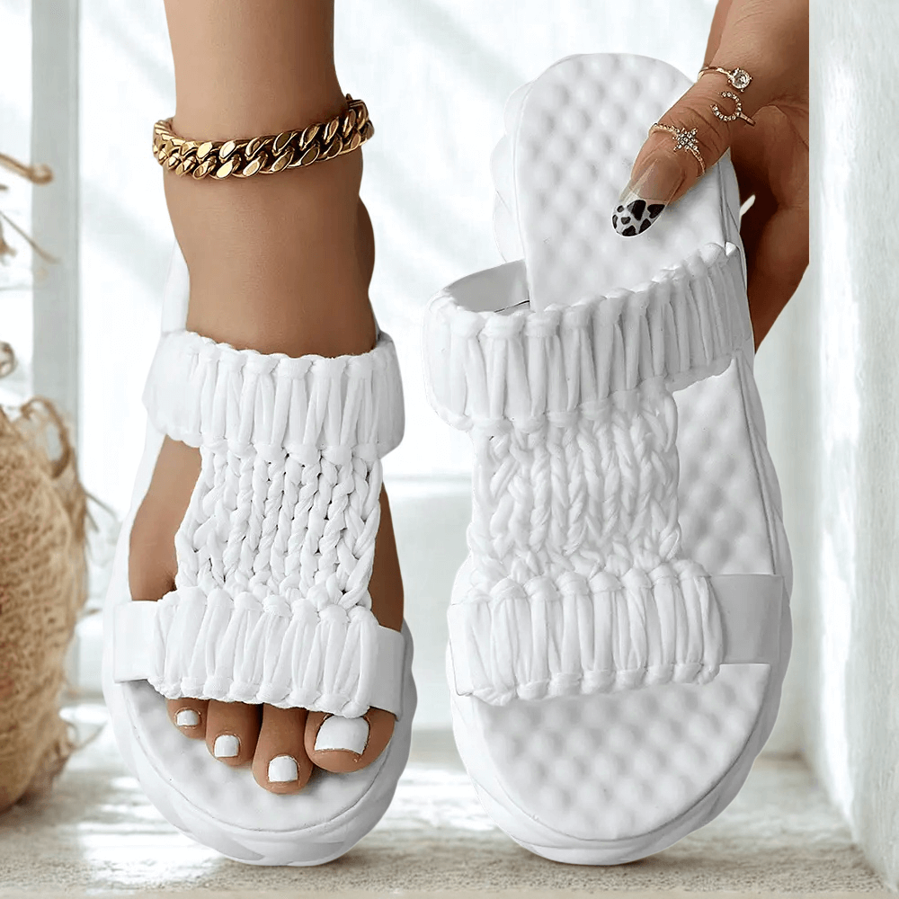 Sandales à plateforme en maille de Marseille 