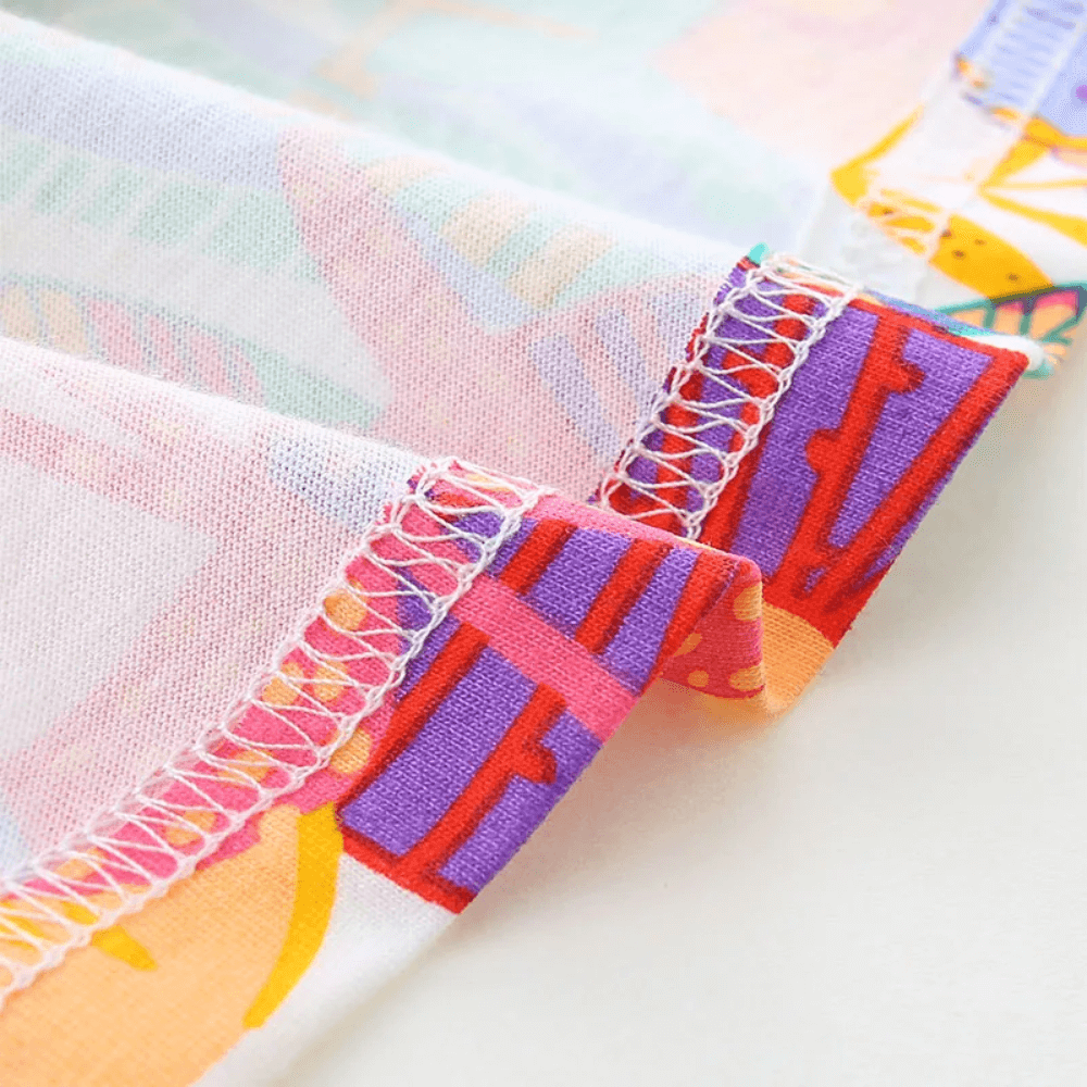 Robe d'été pour fille à imprimé floral et papillons