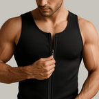 SweatMax : Gilet de compression sauna pour homme, favorisant la transpiration et la silhouette.