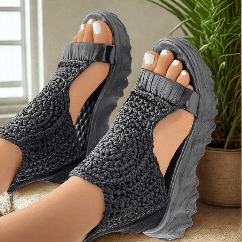 Sandales compensées tressées Sorra 