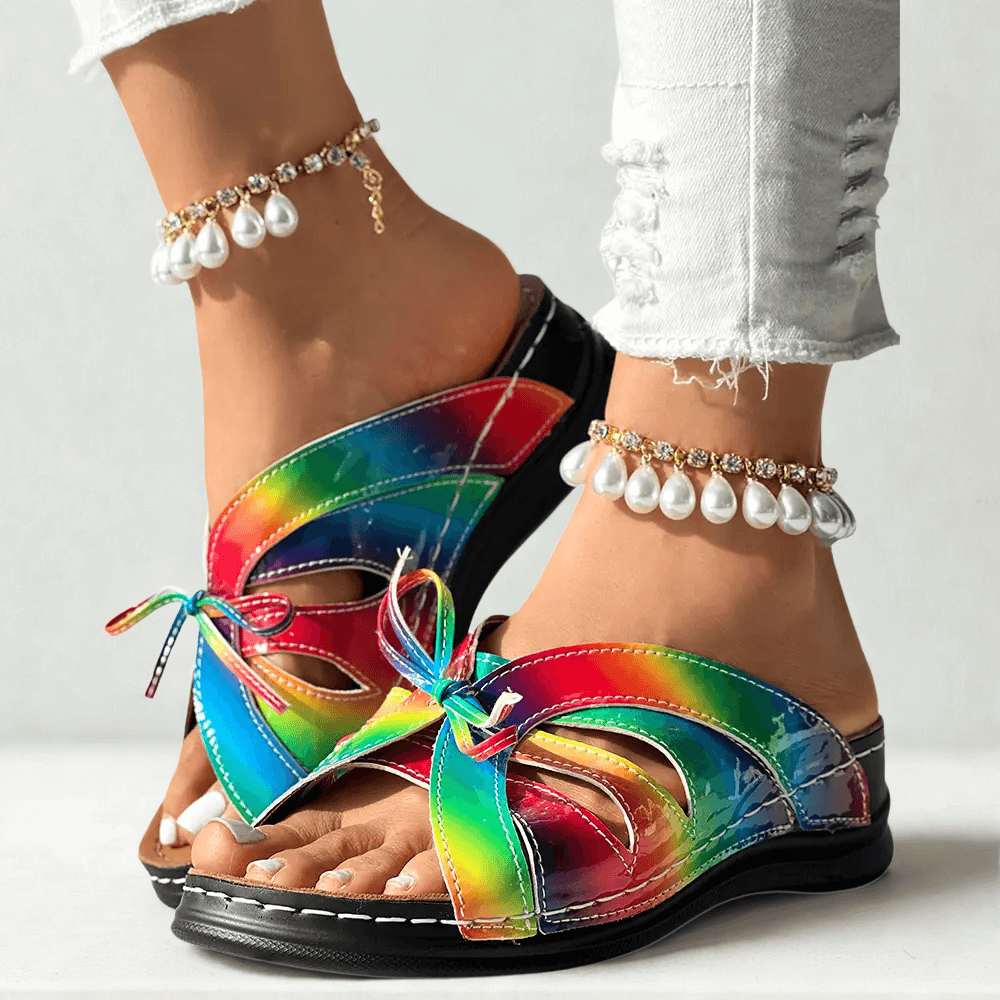 Sandales Soraya à cambrure souple et nœud 