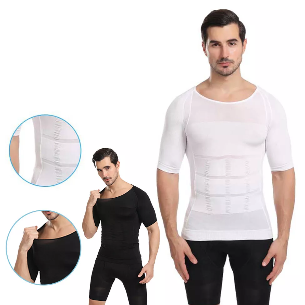 T-shirt gainant de compression pour homme