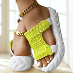 Sandales à plateforme en maille de Marseille 