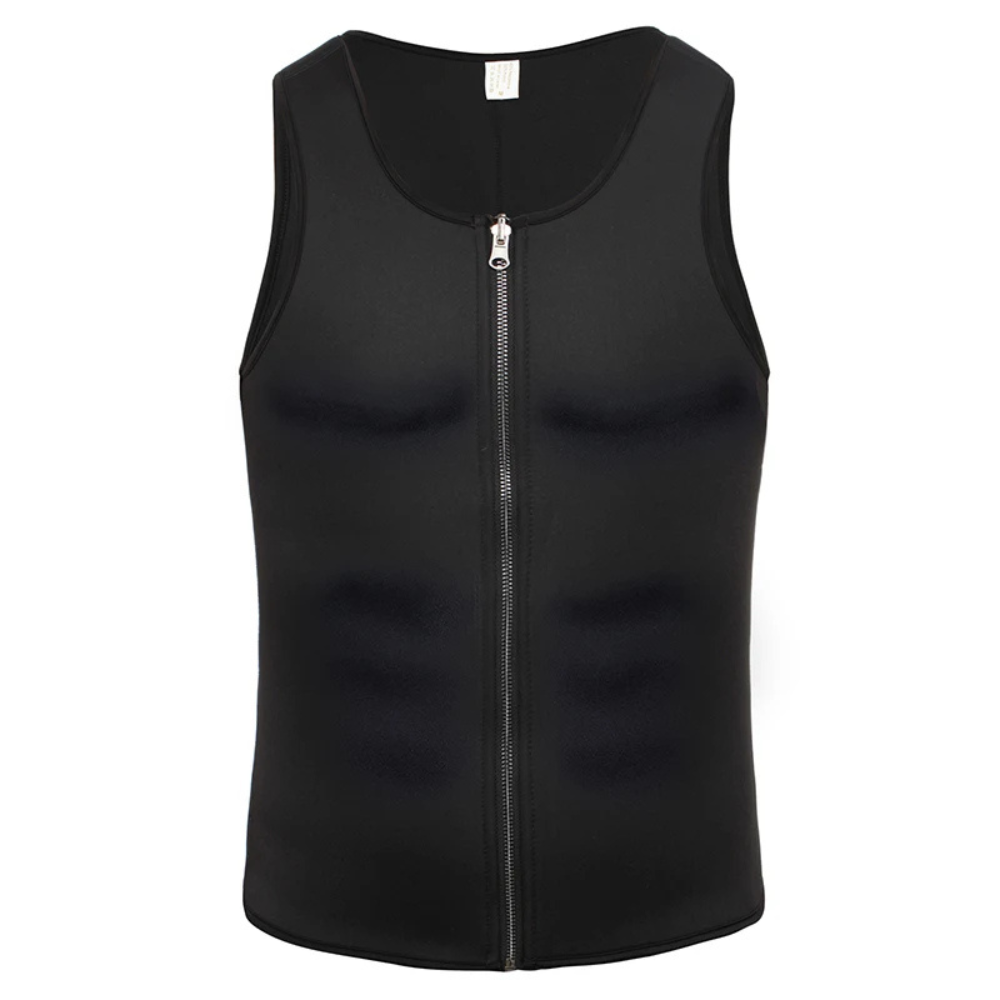 SweatMax : Gilet de compression sauna pour homme, favorisant la transpiration et la silhouette.