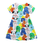 Robe adorable et colorée pour fille avec un adorable chiot