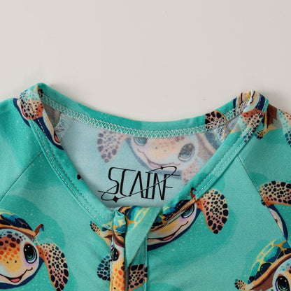 Adorable Sea Turtle Baby Summer Romper