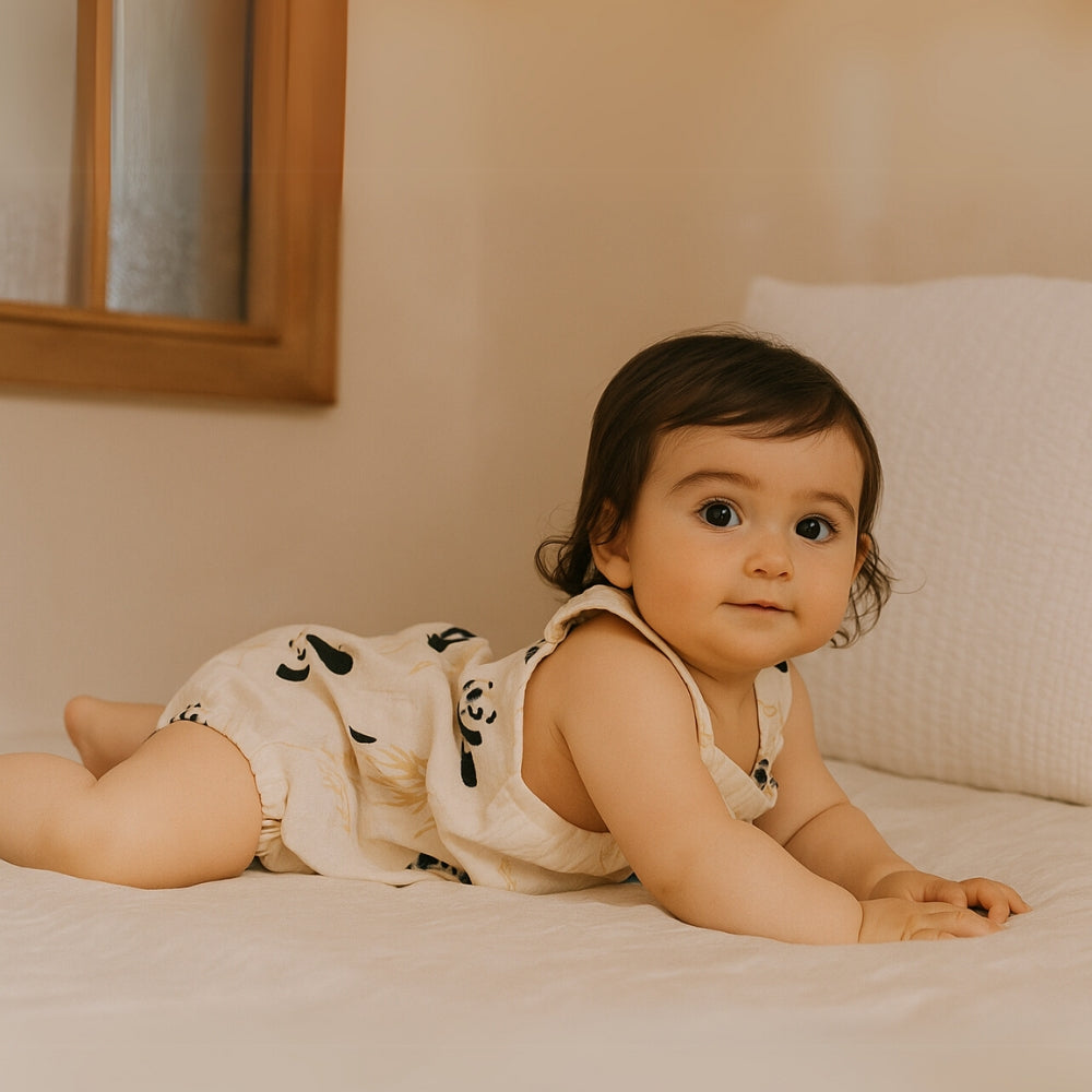 Animal and Fruit Prints Sleeveless Baby Romper