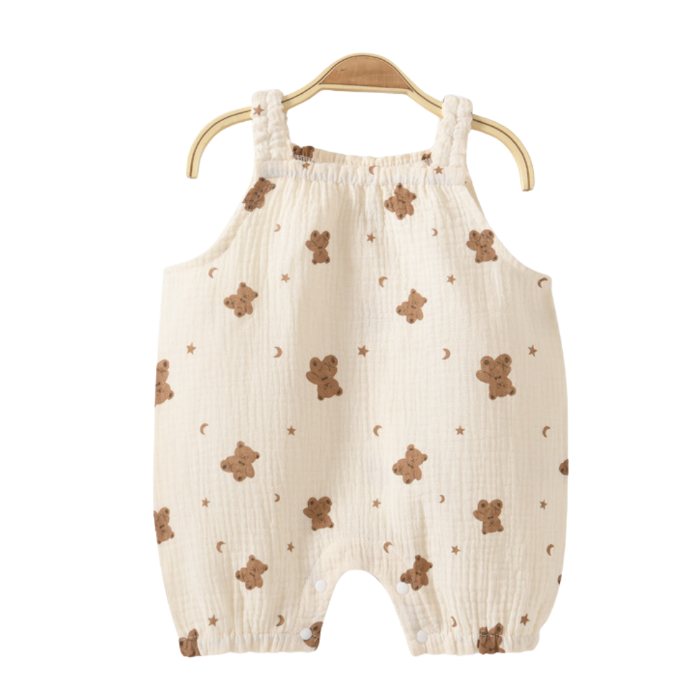 Animal and Fruit Prints Sleeveless Baby Romper