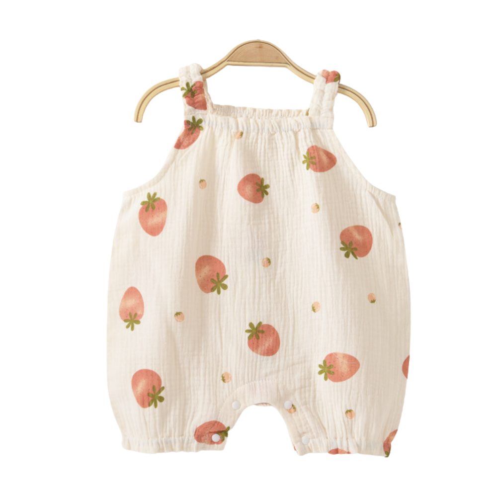 Animal and Fruit Prints Sleeveless Baby Romper