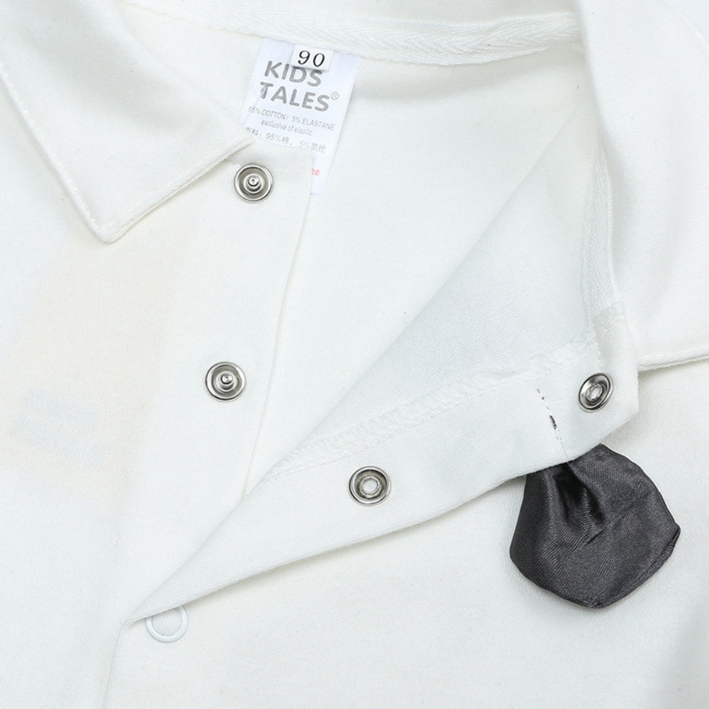 Ensemble bébé gentleman : gilet et pantalon avec nœud papillon