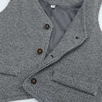 Ensemble bébé gentleman : gilet et pantalon avec nœud papillon