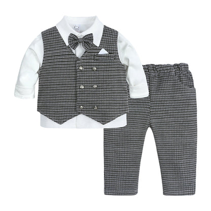 Baby Gentleman Bow Tie Vest and Pants Set