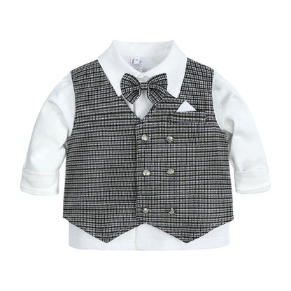 Baby Gentleman Bow Tie Vest and Pants Set