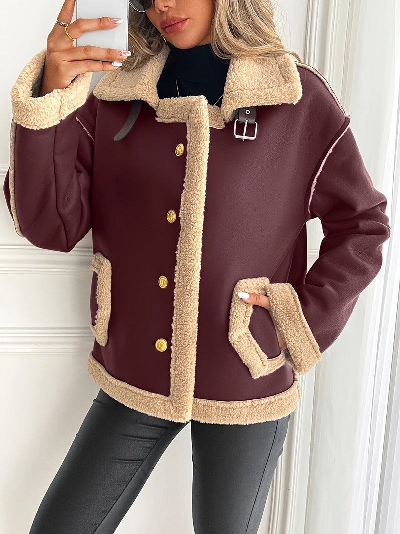 Biker Jacket - Polyester Blend Structured Front & Warm Liner
