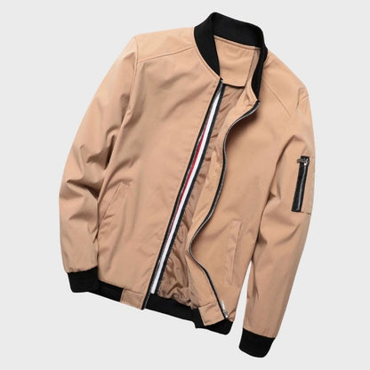 Bomber Jacket - Polyester Blend Zip Front And Easy Layering